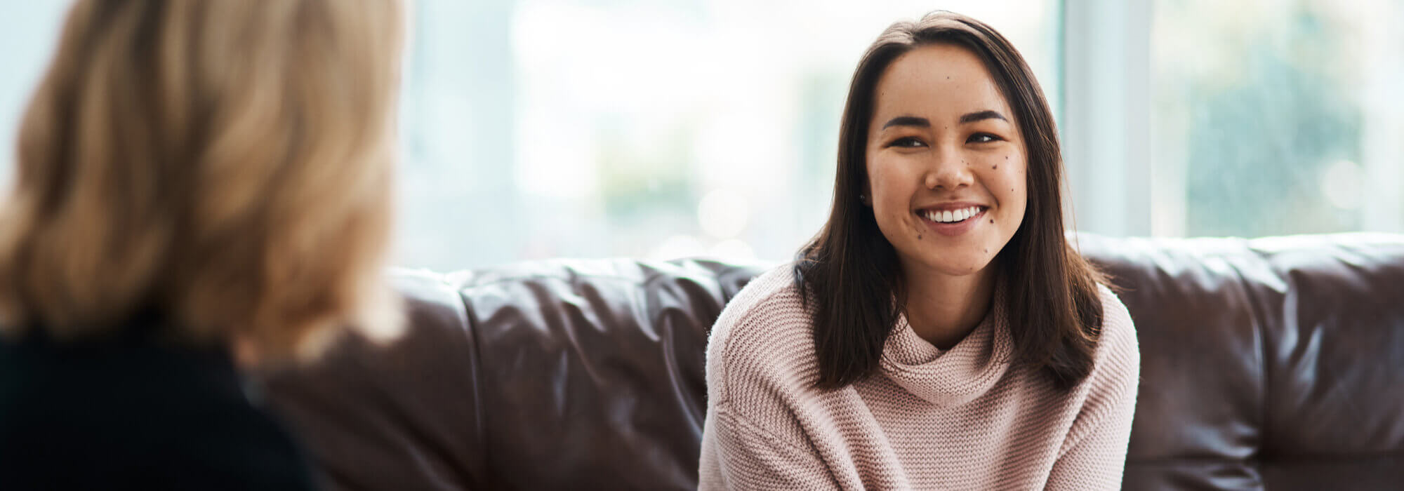 young woman smiling