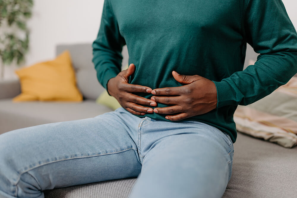 Young man suffering from ulcerative colitis who could benefit from Entyvio infusions.